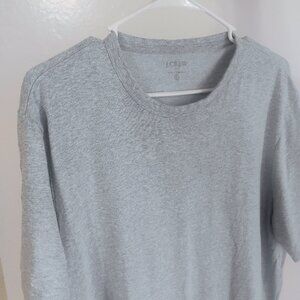 J.Crew Heathered Blue Gray Linen Blend T Shirt L
